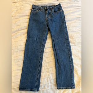 Medium Wash Levi’s 501 Boot Cut Premium Jeans